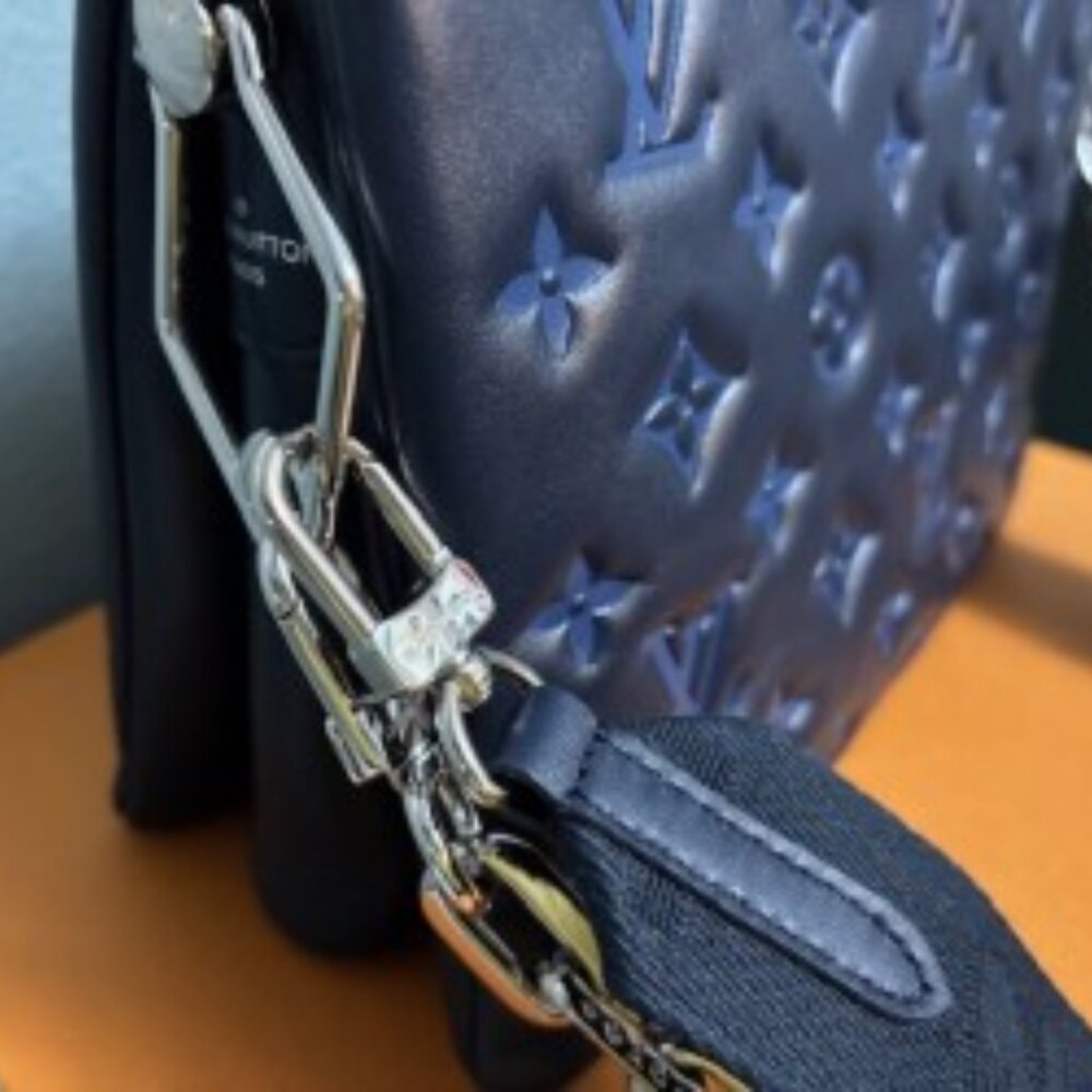 Louis Vuitton handbag, Coussin PM, #M23056, navy, 10.2 x 7.9 X 4.7 inches - Picture 3 of 5